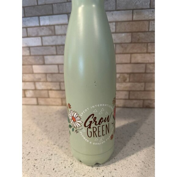 Mickey Mouse Grow Green 2022 Epcot Flower And Garden Metal Water Bottle Disney - Picture 4 of 4